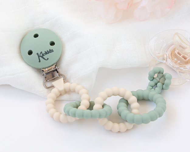 Sujeta chupete silicona